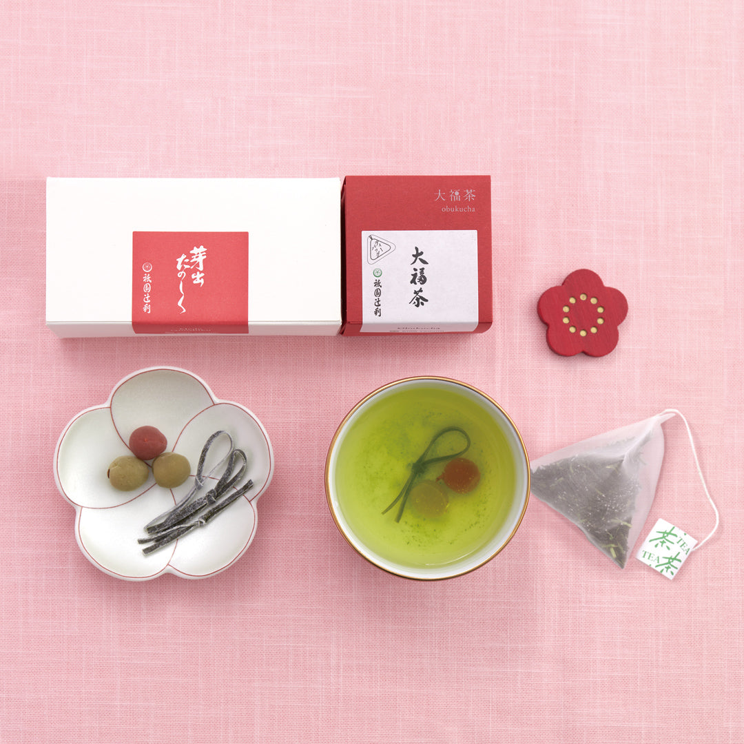 【予約受付中】48112  大福茶ﾃｨｰﾊﾞｯｸﾞ・芽出たのしくセット