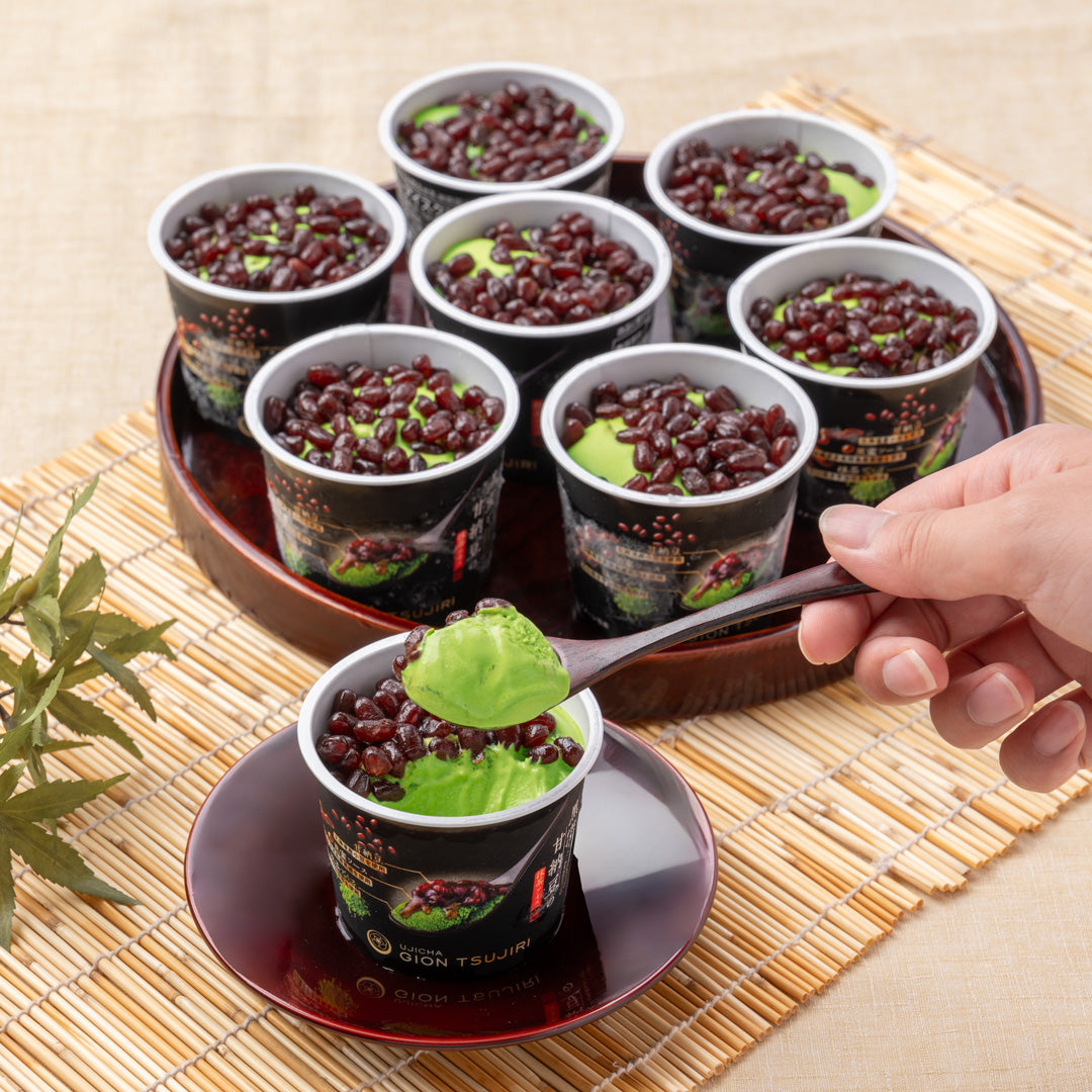 14930 黒蜜と甘納豆の抹茶アイスボックス (保冷剤・箱・送料込) – 祇園