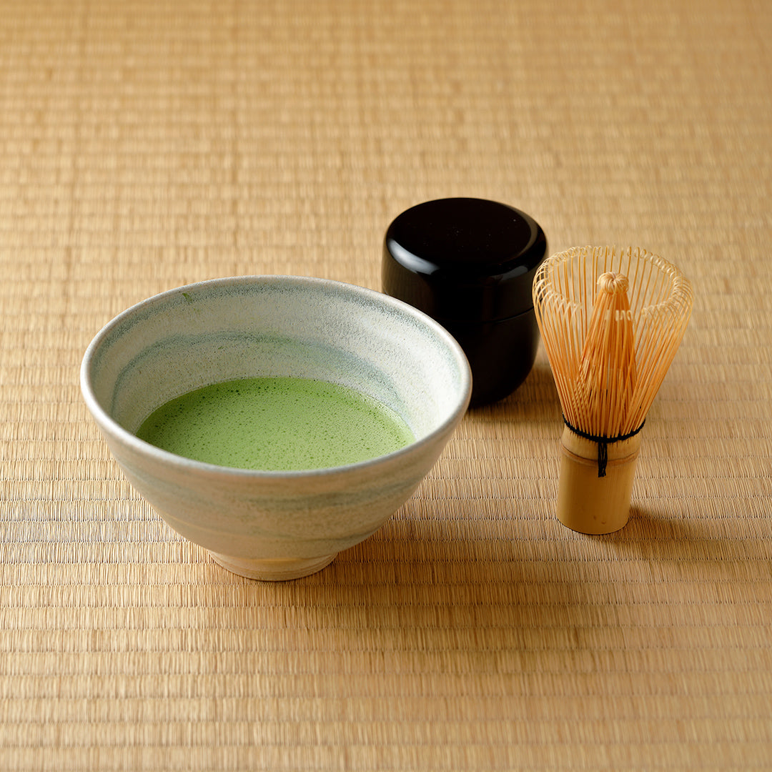 抹茶碗 白 サイズ:直径12.4x高さ7.8cm 仁清 久寿玉 紙箱入
